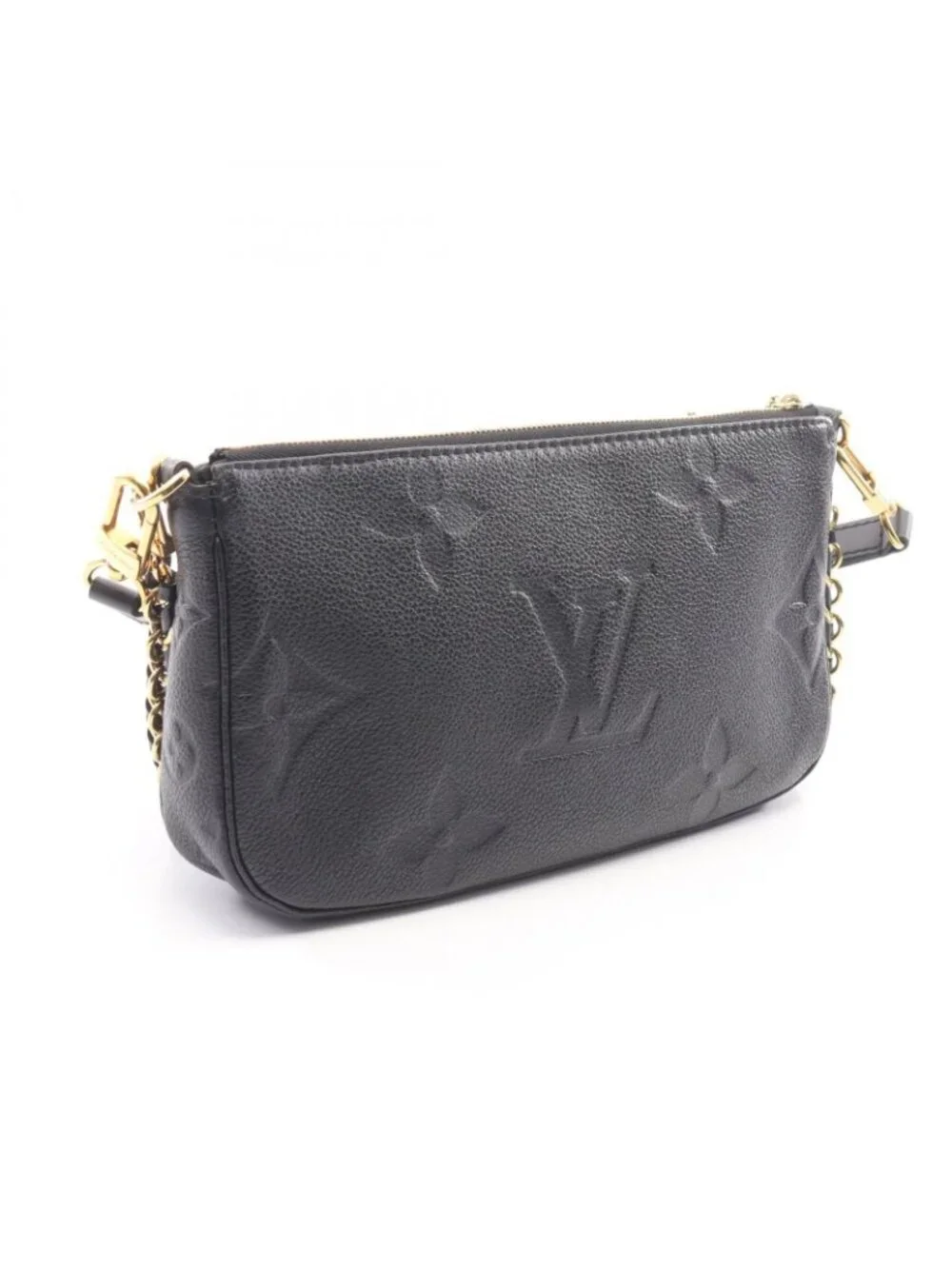 Louis Vuitton Shoulder Bag Multy Pochette Accessory Soir Noir Leather